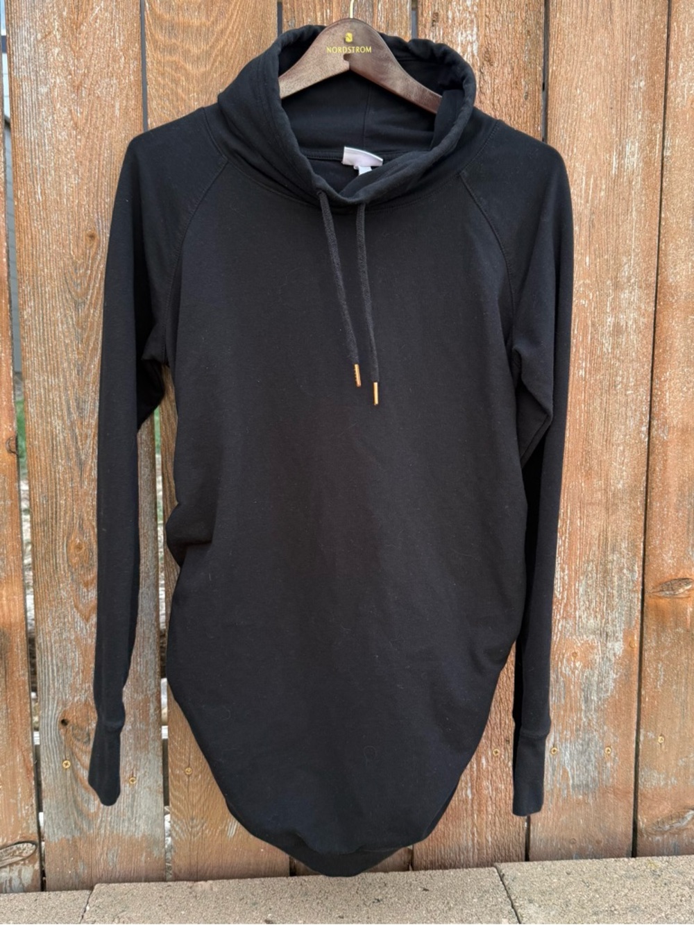 ISABEL Women’s Maternity Black Long Sleeve Ruched Sweatshirt Cowl Neck Small